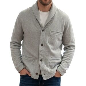 Sperry Men's Gray shawl collar sweatshirt Jacket size M